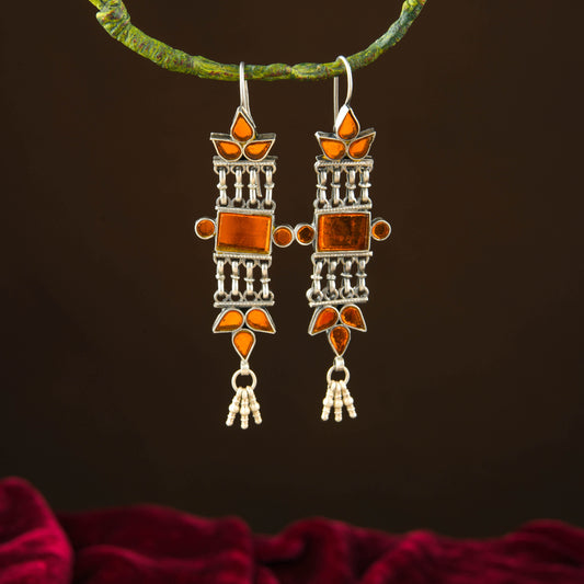Madhu Chandrika Lalima Silver Earrings