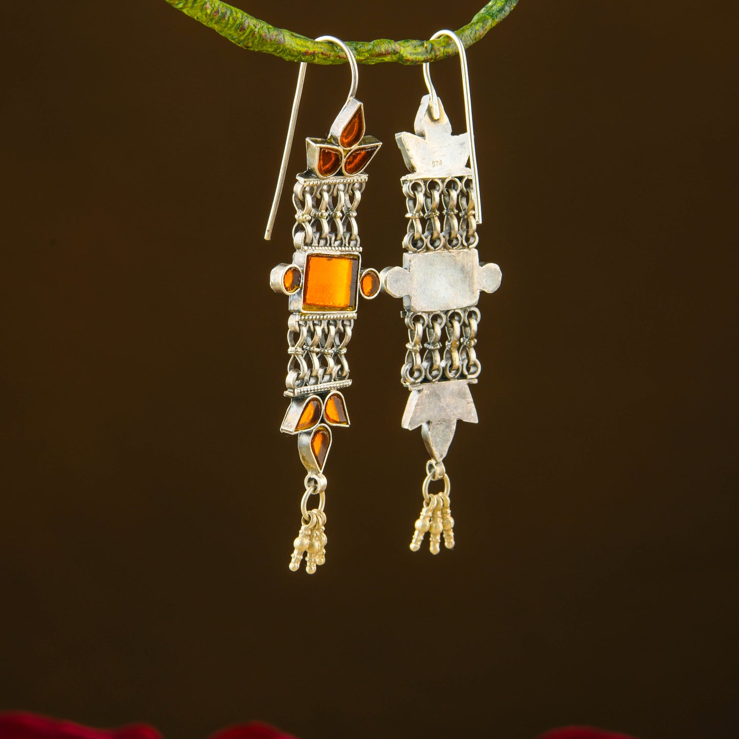 Madhu Chandrika Lalima Silver Earrings