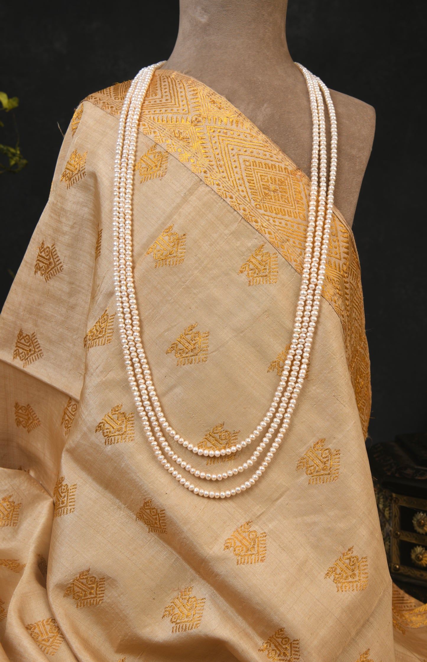 Triple Strand Freshwater Pearl Necklace