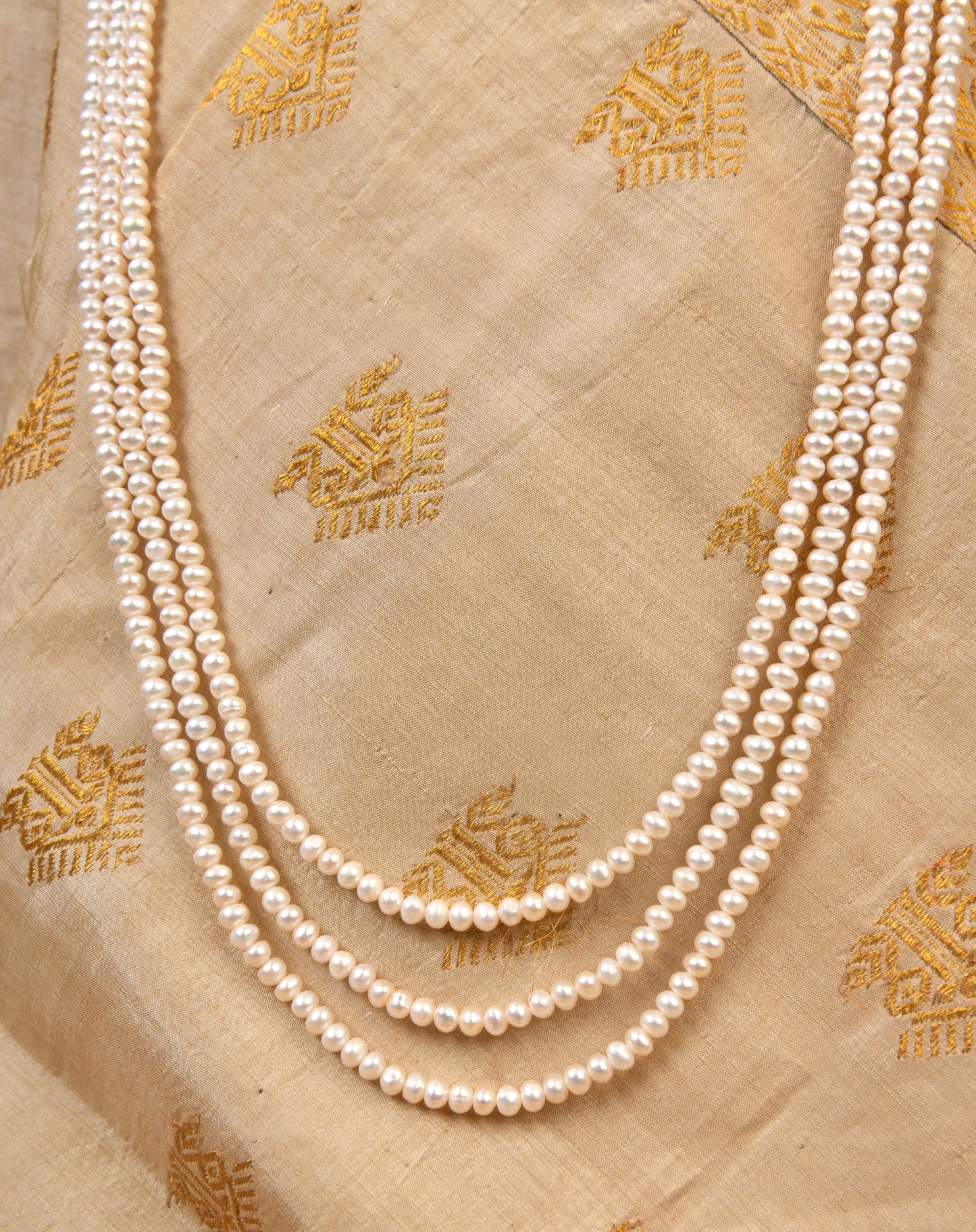 Triple Strand Freshwater Pearl Necklace