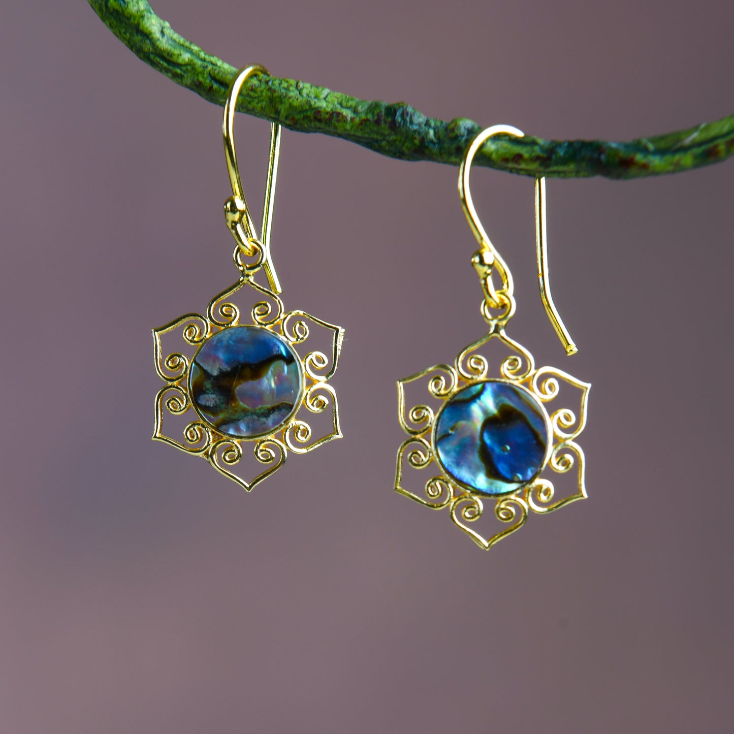 Blue Lagoon Abalone Pendant Set