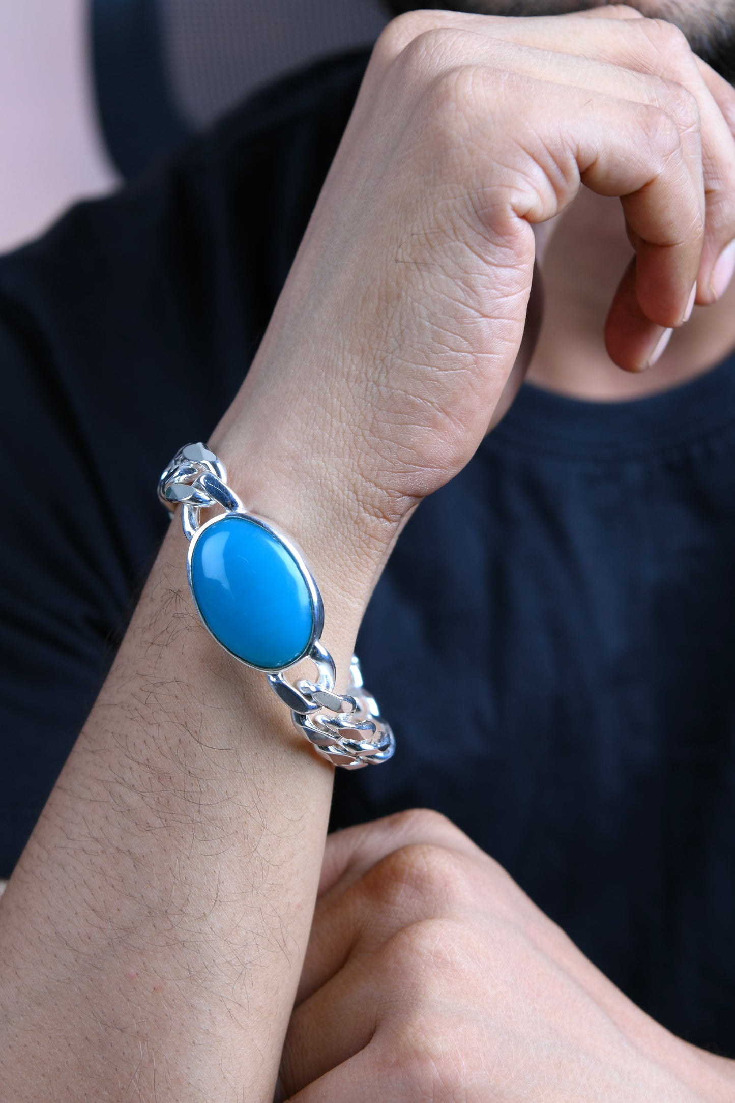 Bold Bandit Salmaan Silver Bracelet