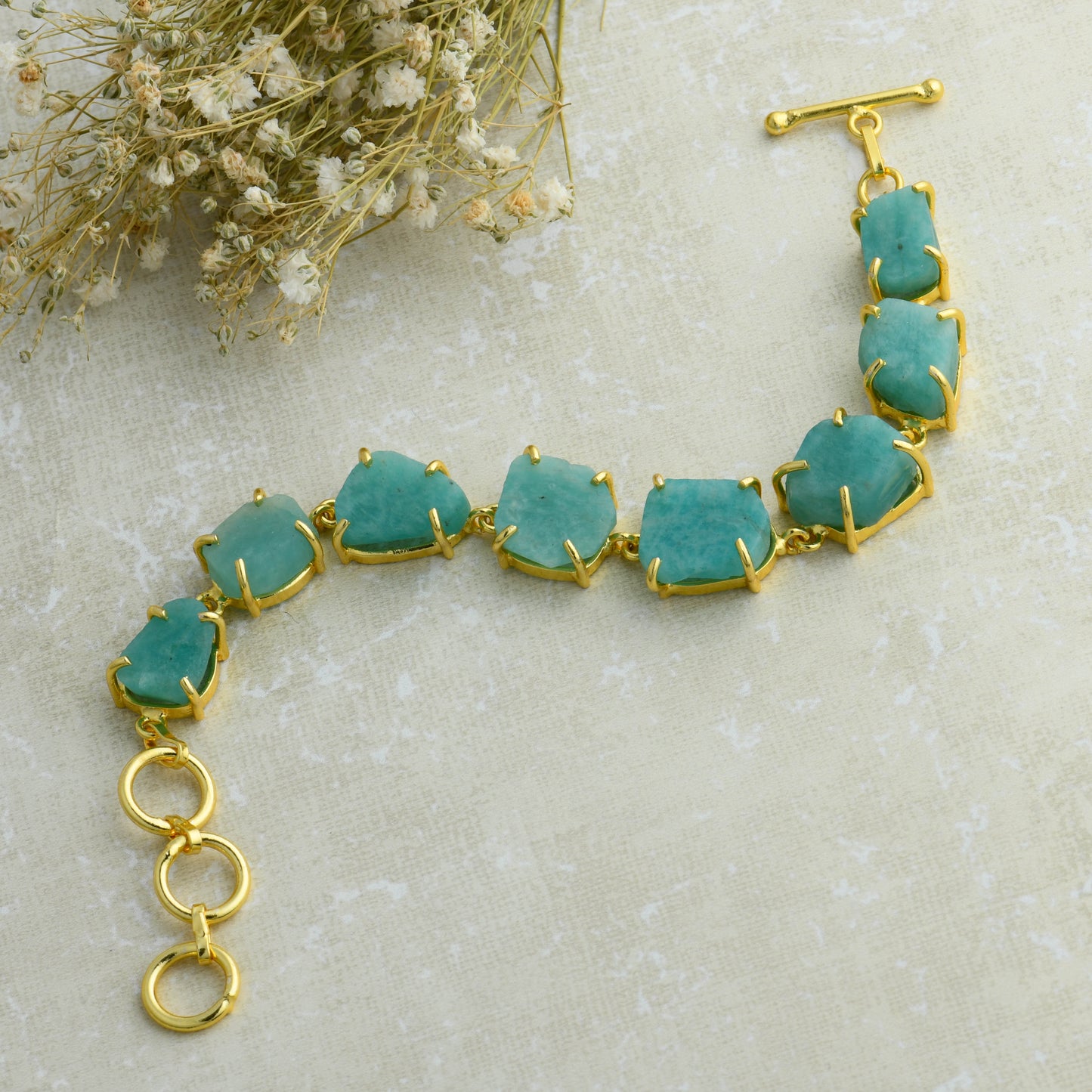 Uncut Natural Amazonite Bracelet