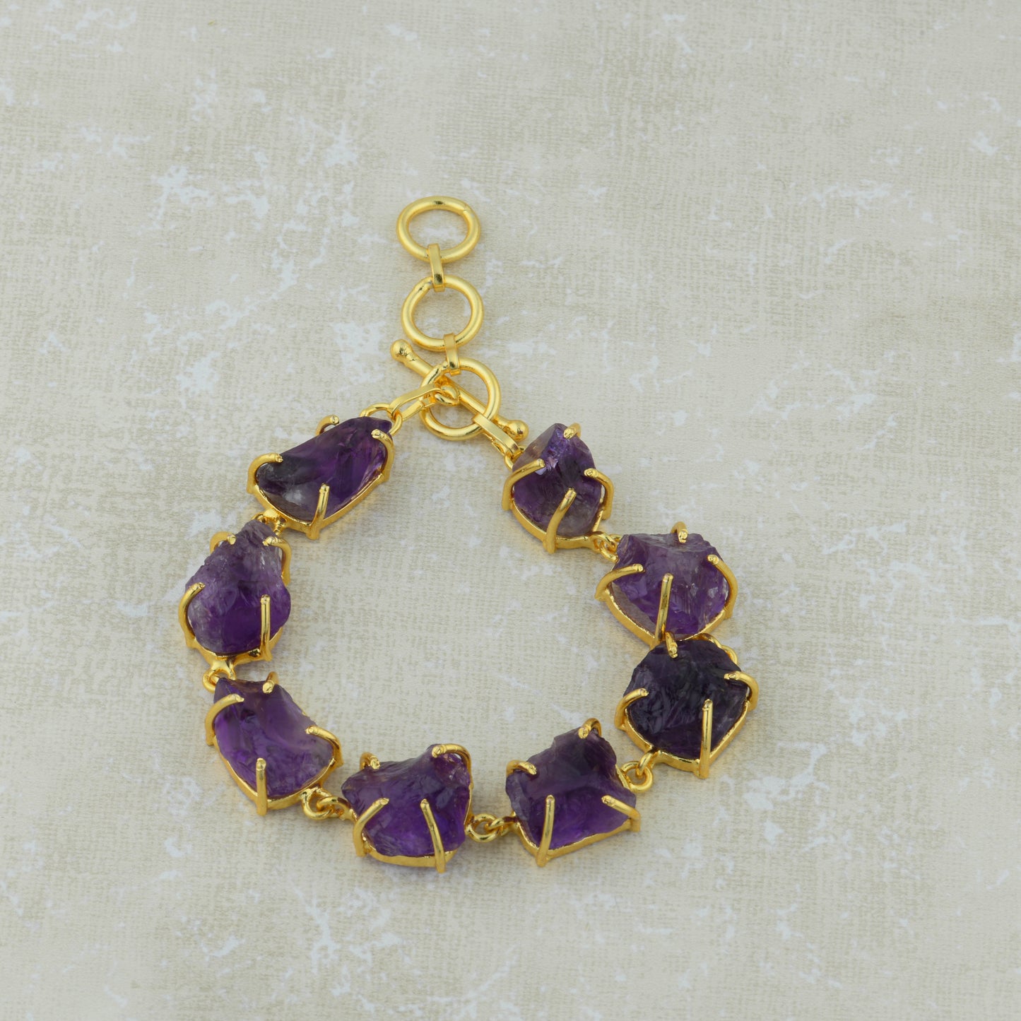 Uncut Amethyst Bracelet