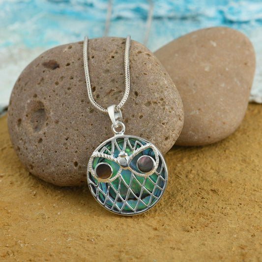 Quirky Owl Silver Pendant