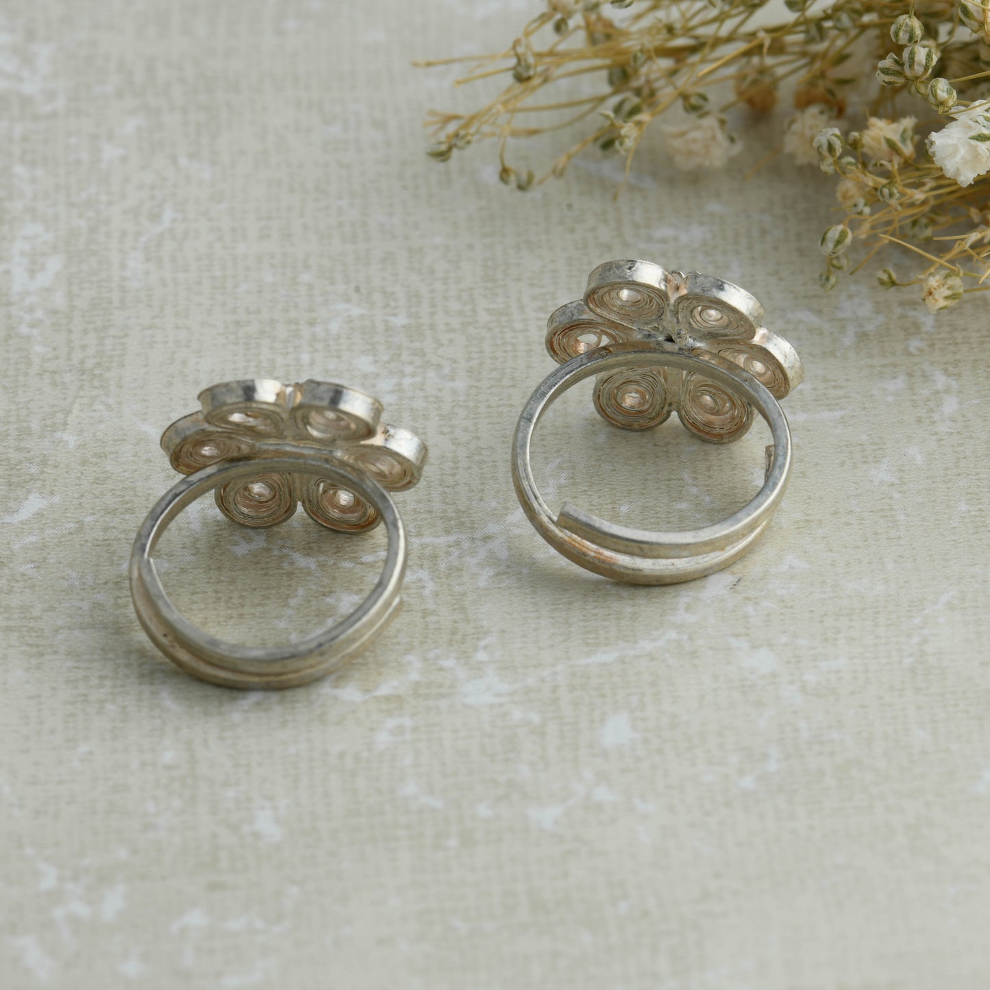 Filigree Silver Toe Rings