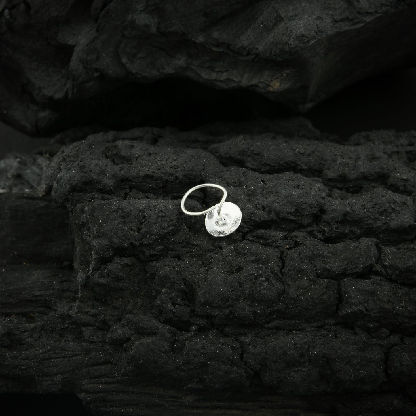Mitti Ka Rang Silver Meena Nose Pin