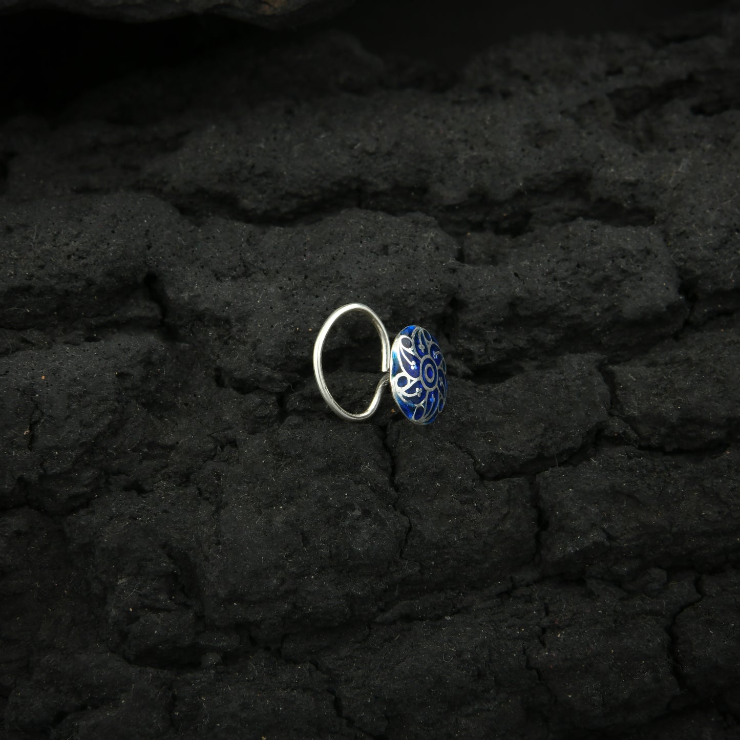 Neel Kanta Blue Meena Nose Pin