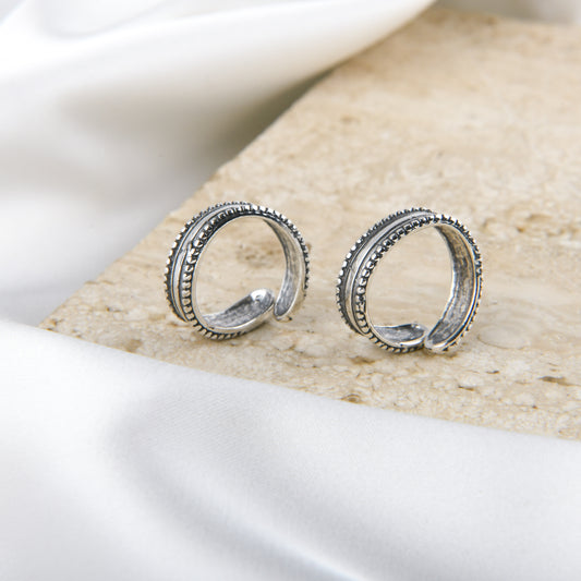 Silver Band Toe Rings