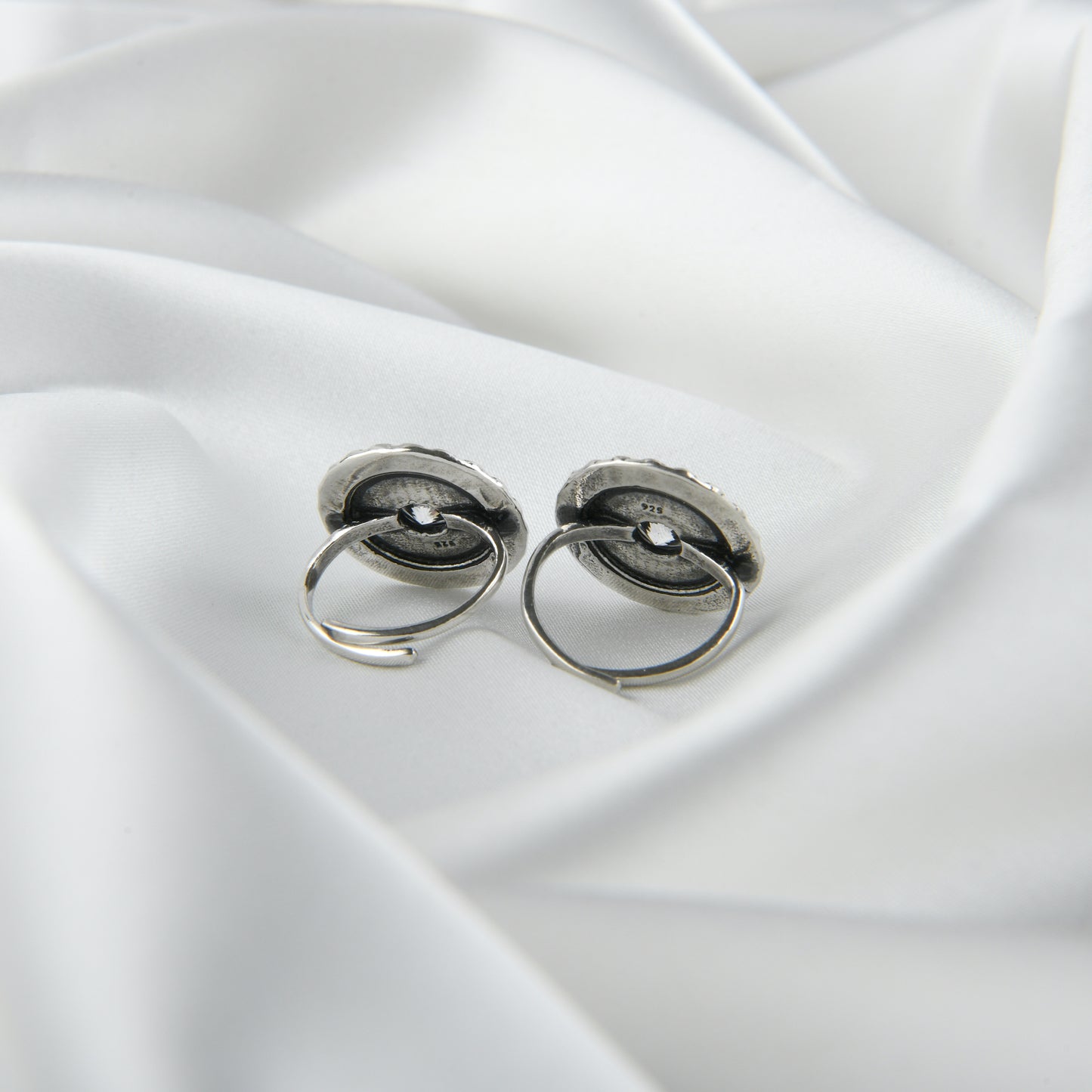 Sunflower Zircon Silver Toe Rings