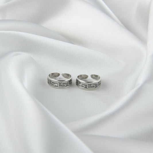 Trellis Silver Toe Rings
