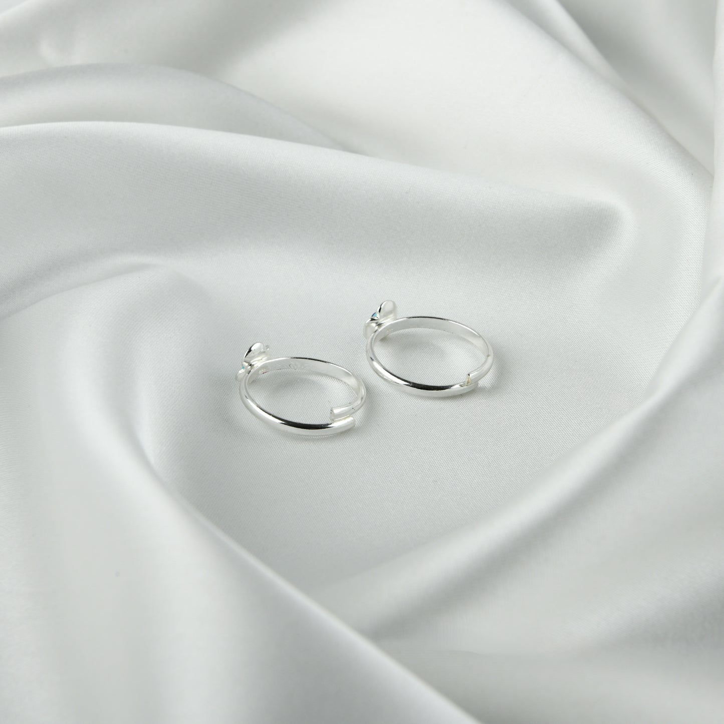 Evil Eye Silver Toe Rings