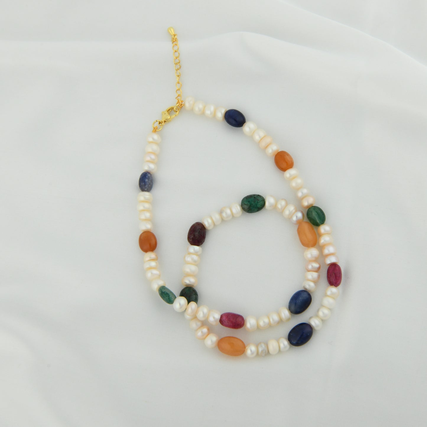 Freshwater Pearl Multi Stone Necklace