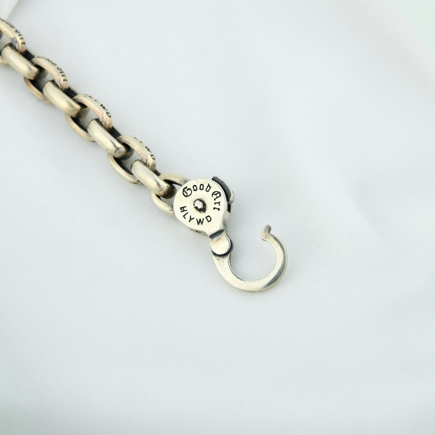 Men Padlock Chain Silver Bracelet