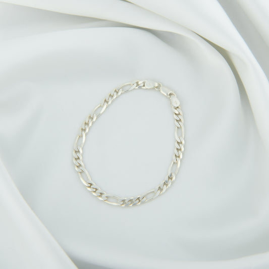 Figaro Chain Silver Men Bracelet(2)