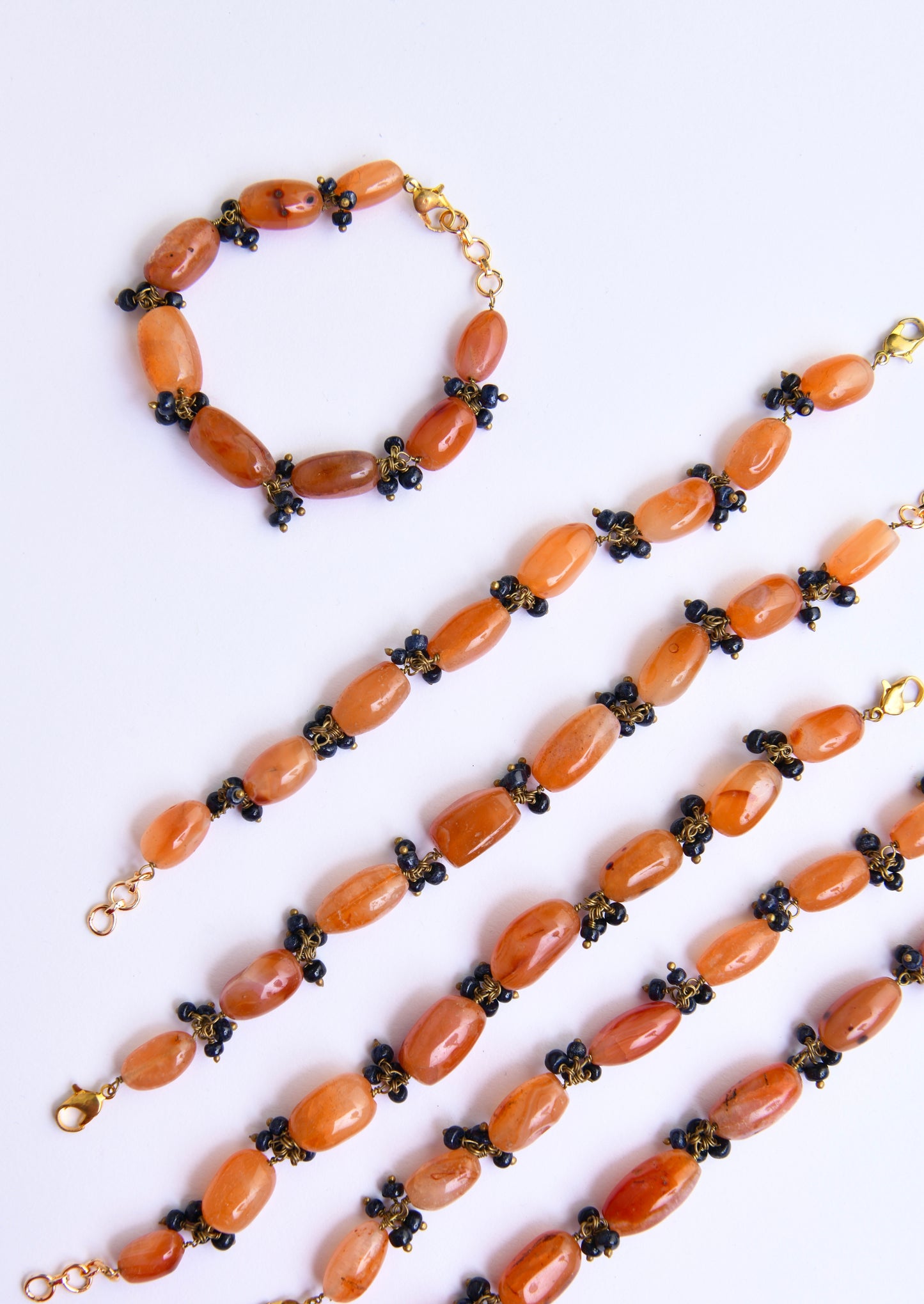 Carnelian And Lapis Lazuli Bracelet