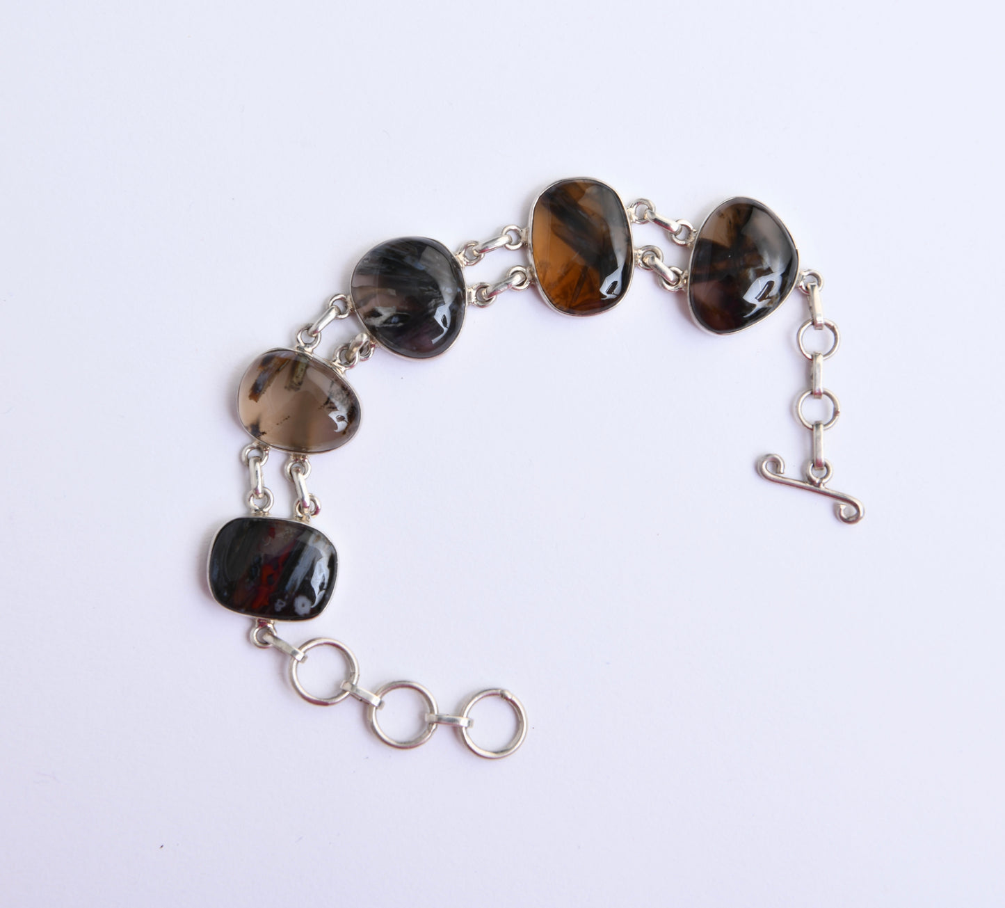 Agates Silver Bracelet