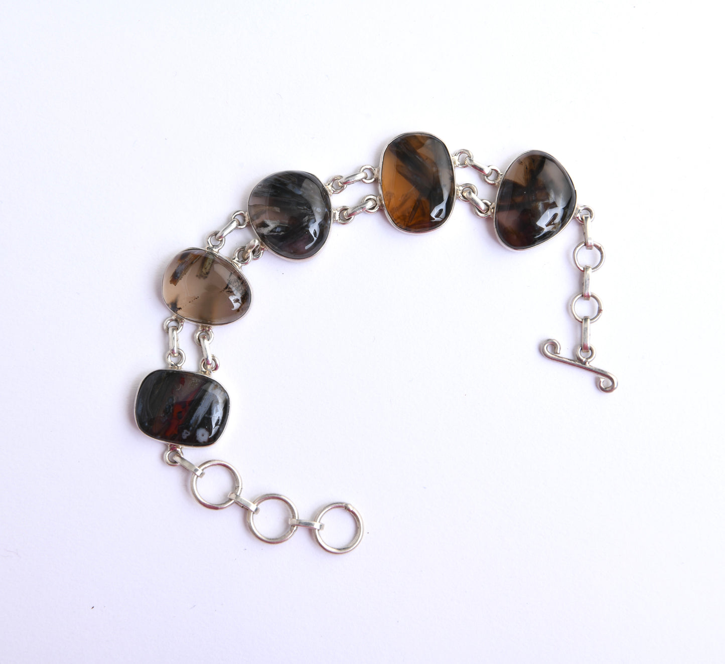 Agates Silver Bracelet