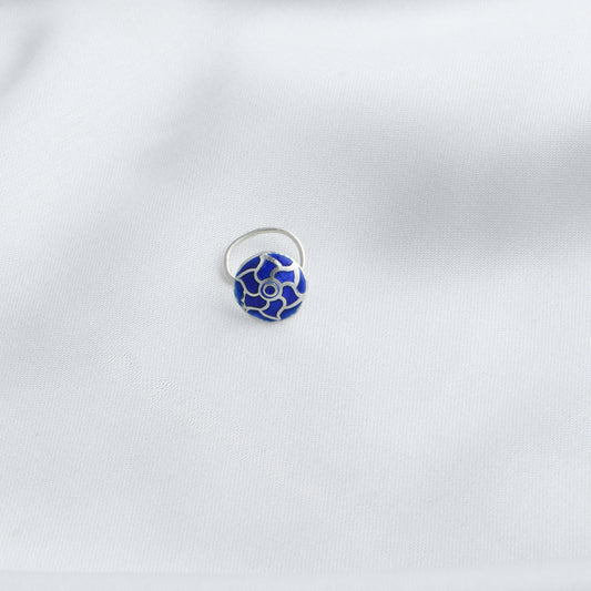 Neel Kamal Blue Meena Nose pin
