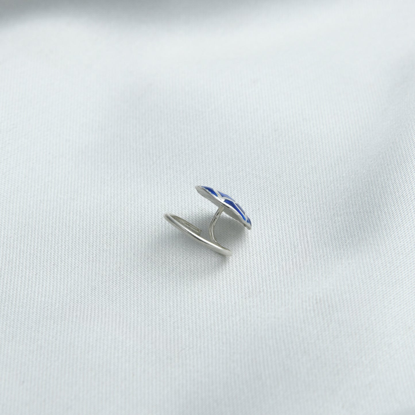 Neel Kamal Blue Meena Nose pin