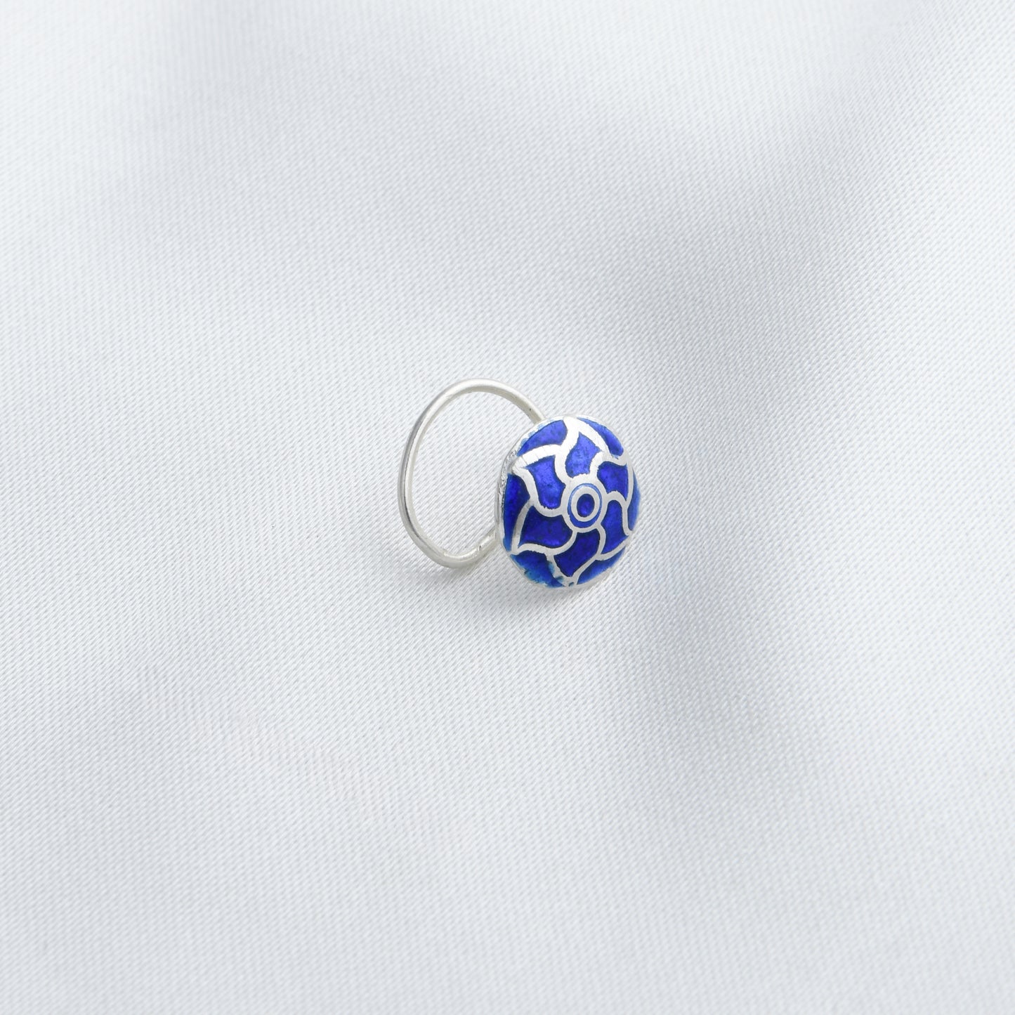 Neel Kamal Blue Meena Nose pin