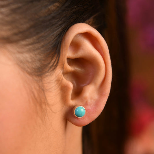 Turquoise Silver Studs