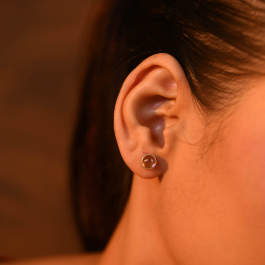 Citrine Silver Studs