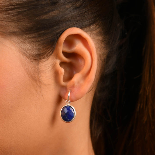 Lapis Lazuli C Bend Earrings