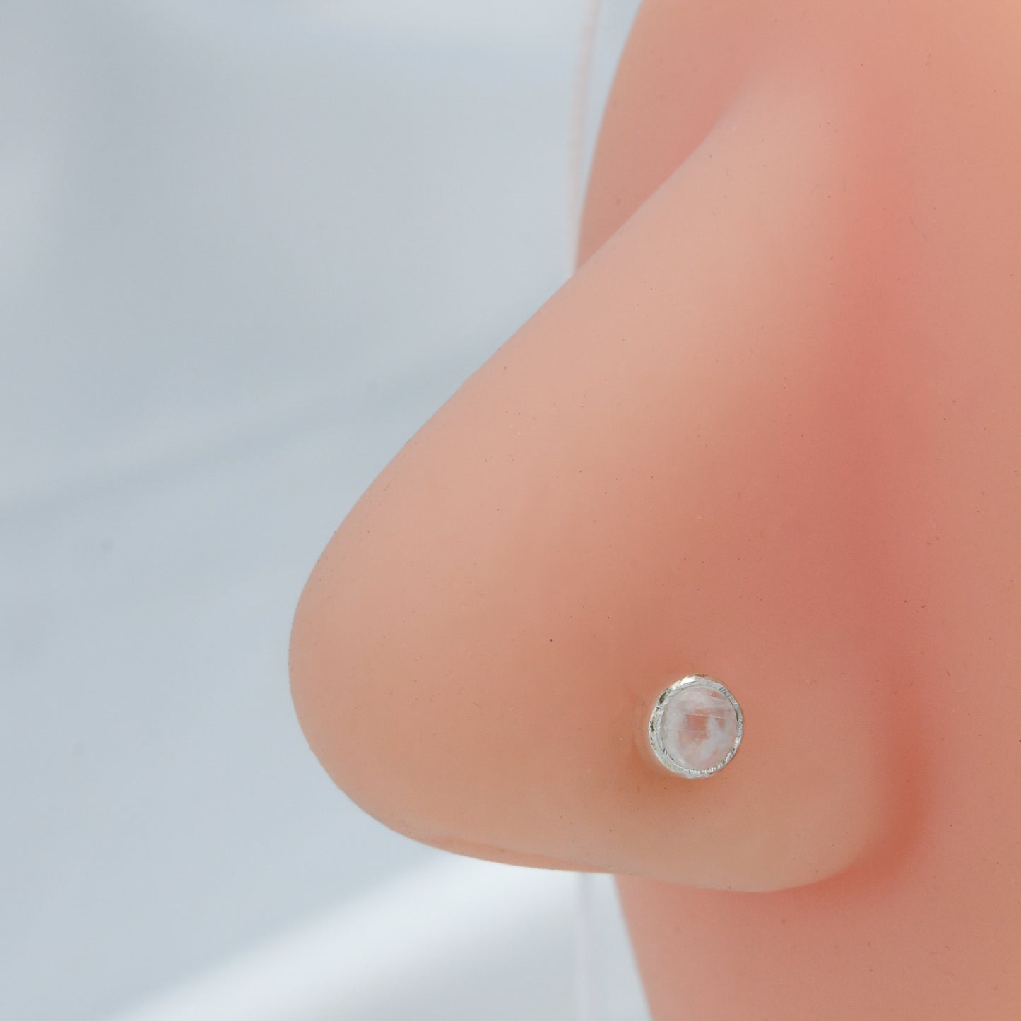 Natural Moonstone Nose Pin