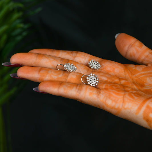 Dazzle Queen Silver Nose Pin