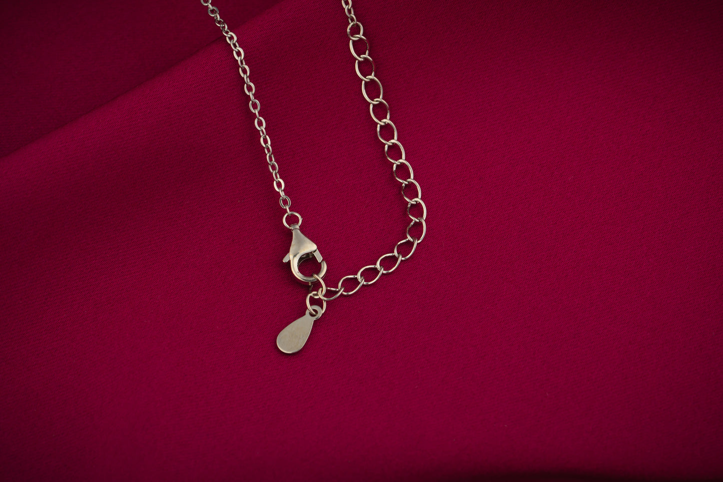 Silver String Of Hearts Necklace