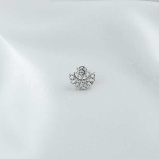 Sky Vision CZ silver Nose Pin