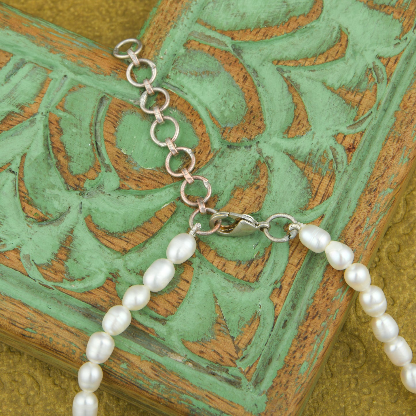 Delicate Rice Pearl Necklace Set