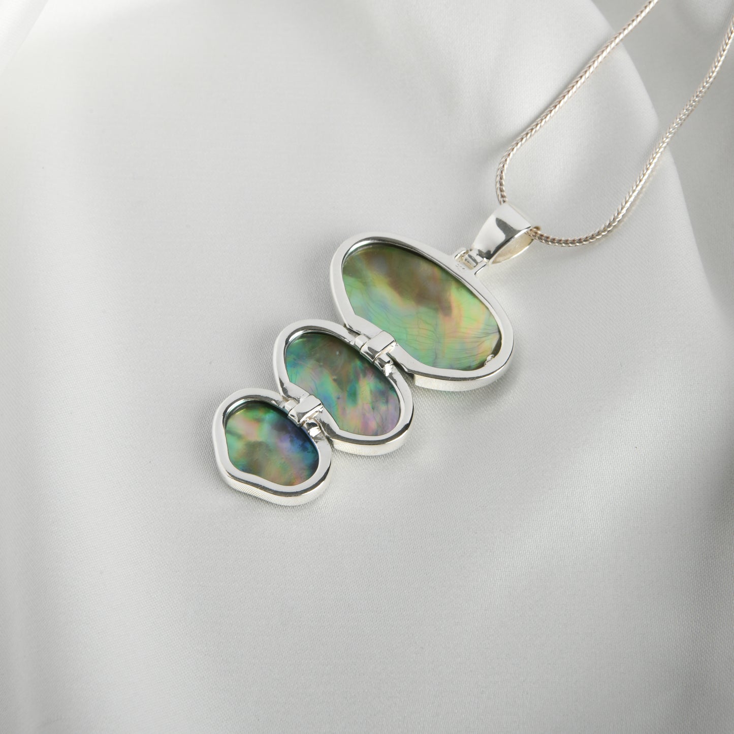 Lagoon Trinity Abalone And Silver Pendant