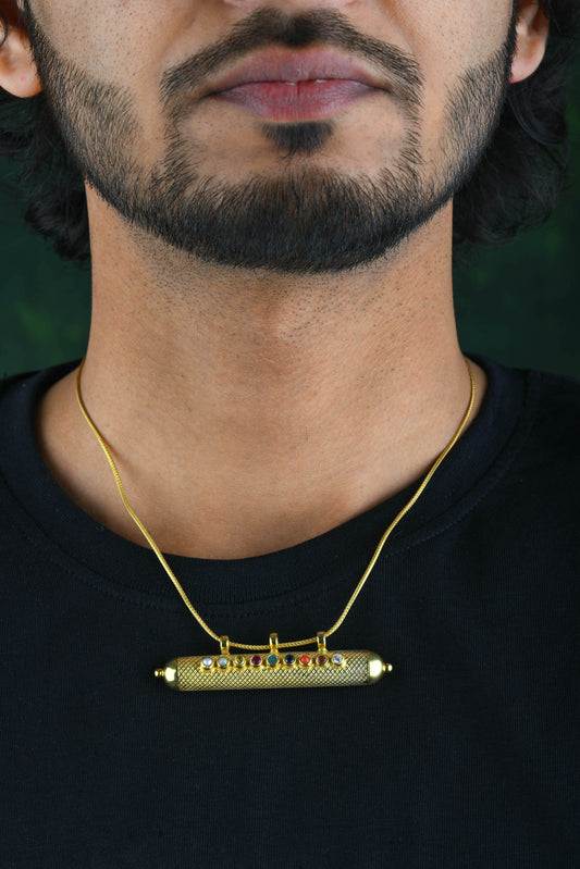 Navratna Silver Gold plated Taweez