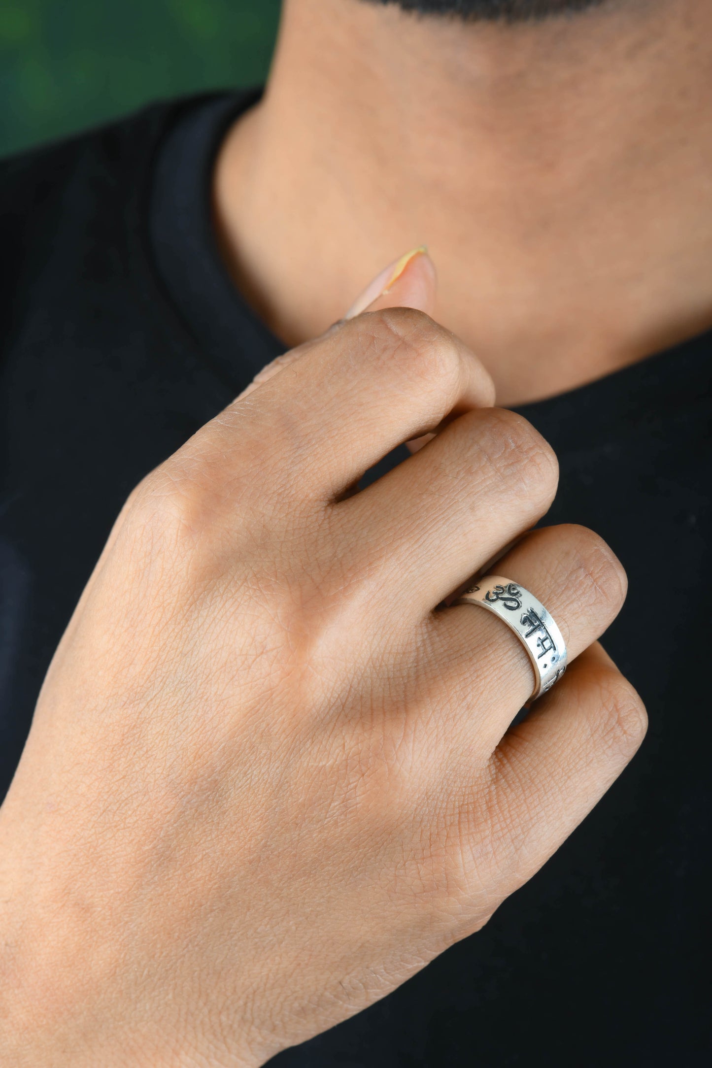 Namah Shivaya Silver Ring
