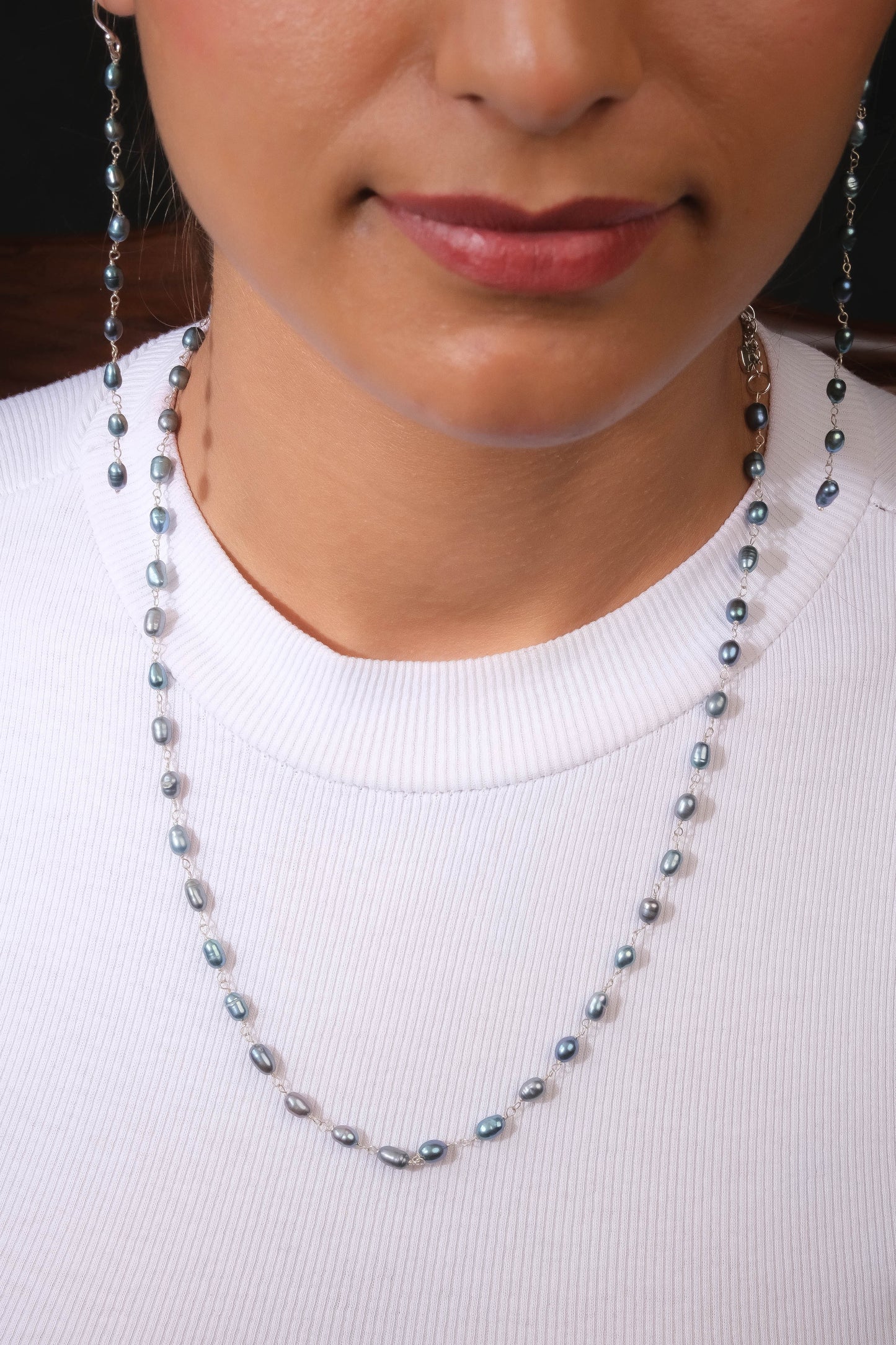 Cloud Grey Pearls Set