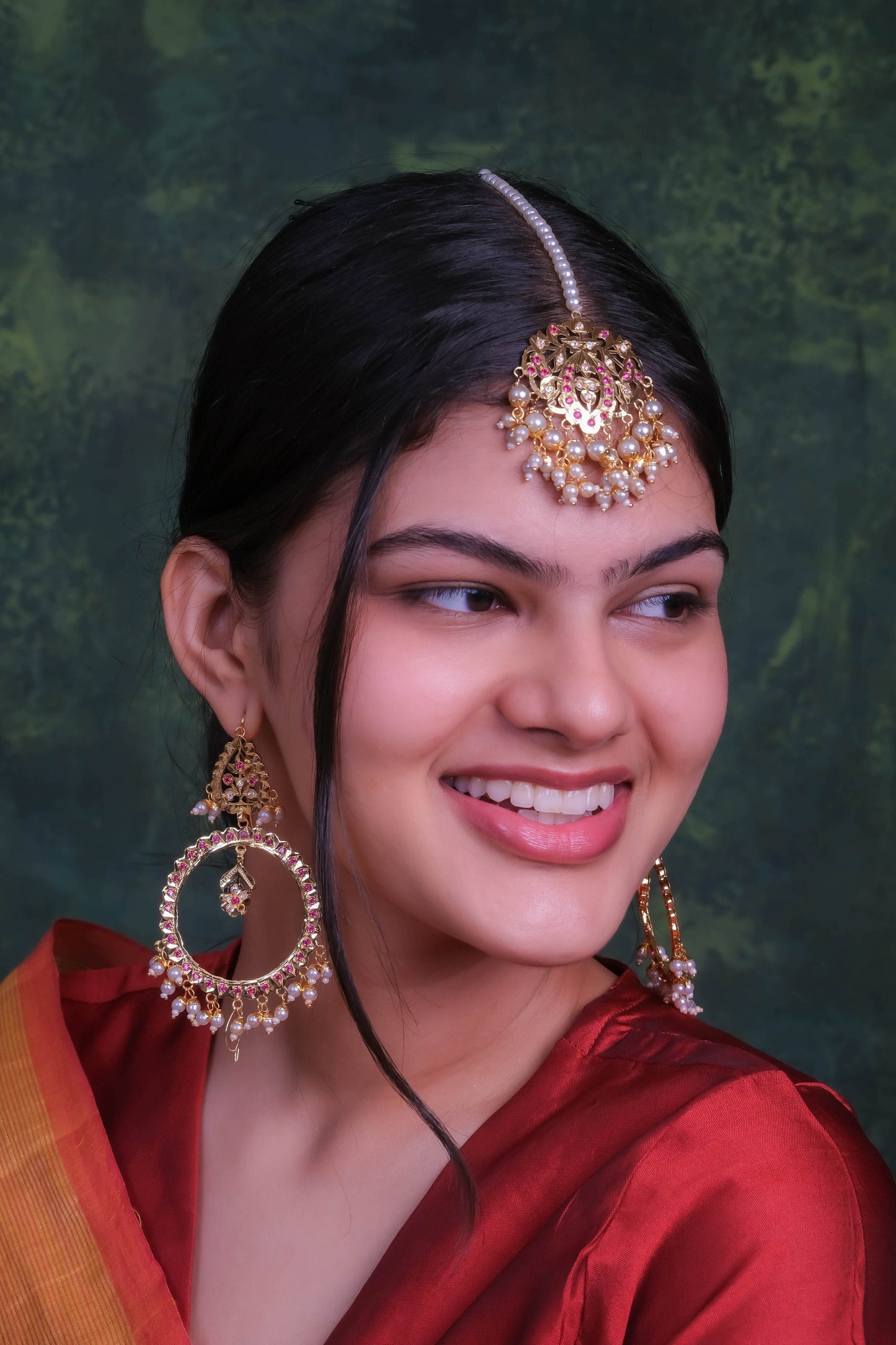 Saira Purani Dilli Gold Plated Silver Chand Baali