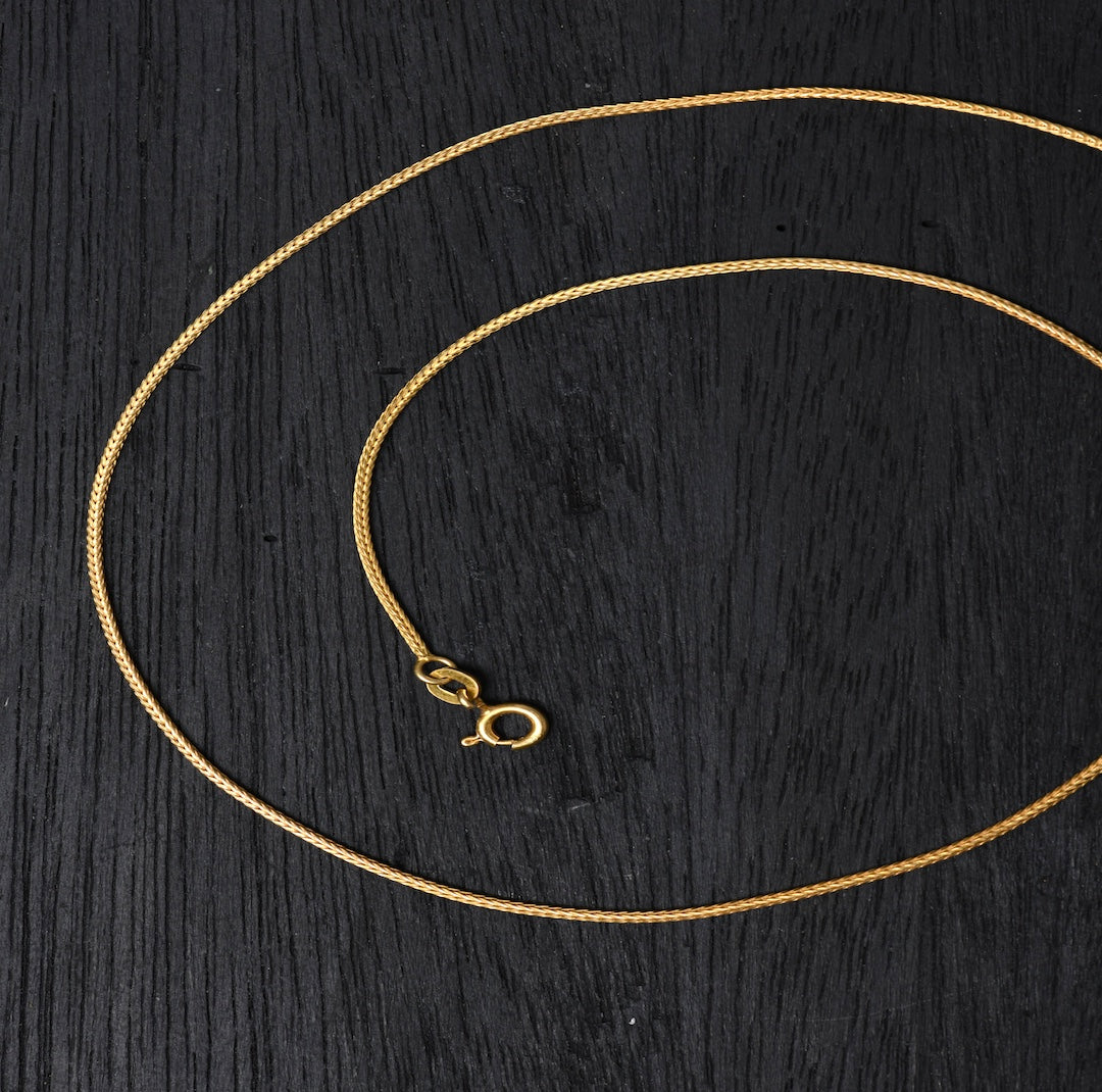 Gold Plated Foxtail Silver Chain