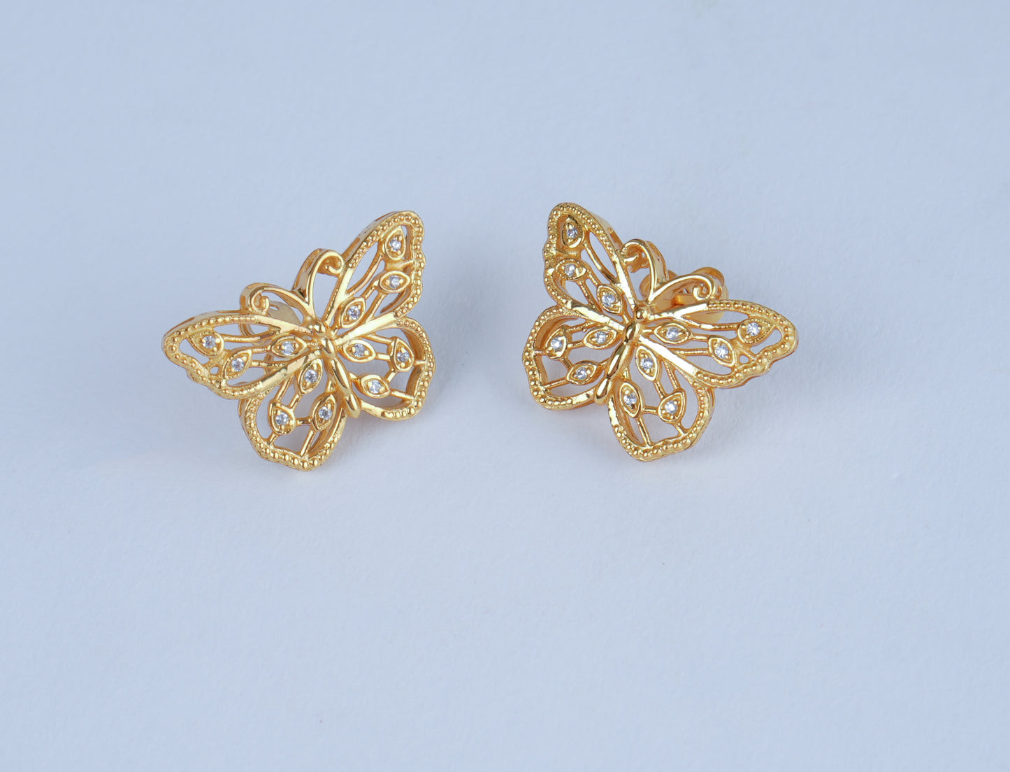 Beautiful Wings Gold-plated Butterfly Earrings