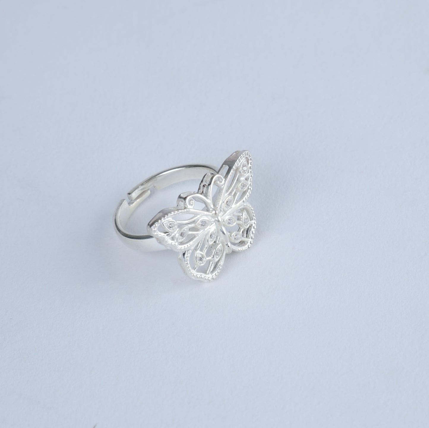 Beautiful Wings Silver Butterfly Ring