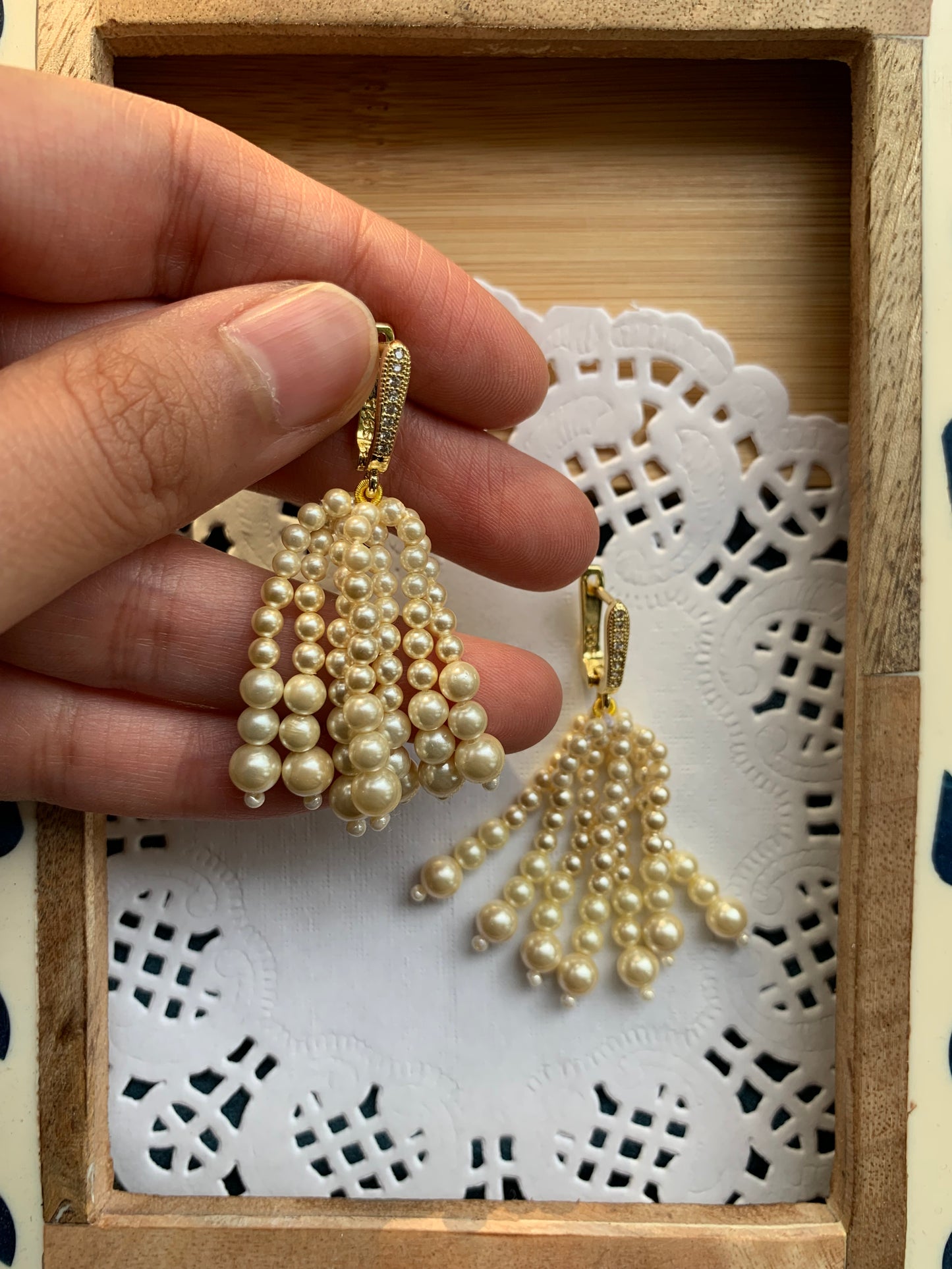 Pearl Tassel Earrings