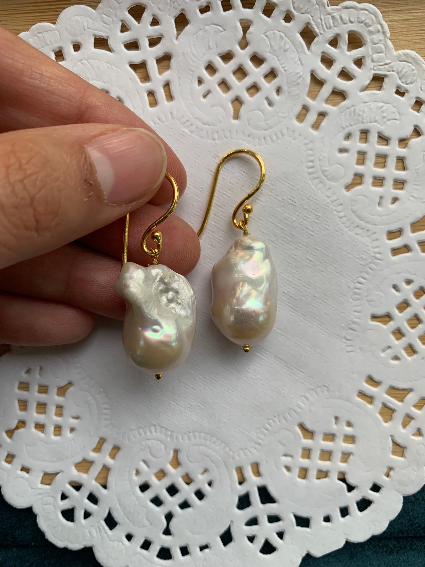 Baroque Pearl Earrings (Gold-plated)