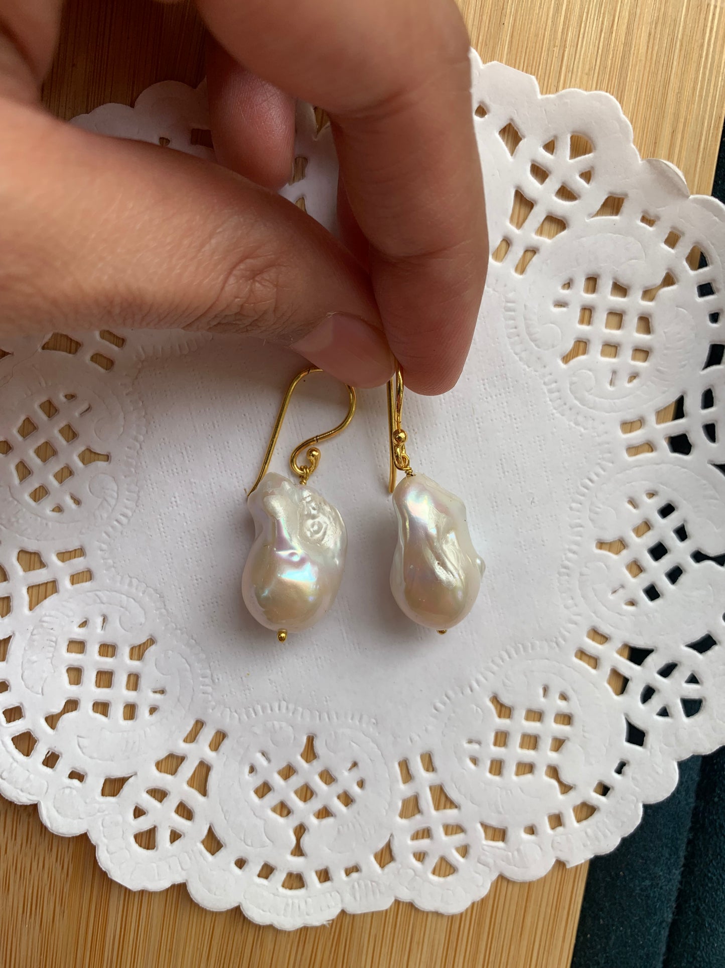 Baroque Pearl Earrings (Gold-plated)
