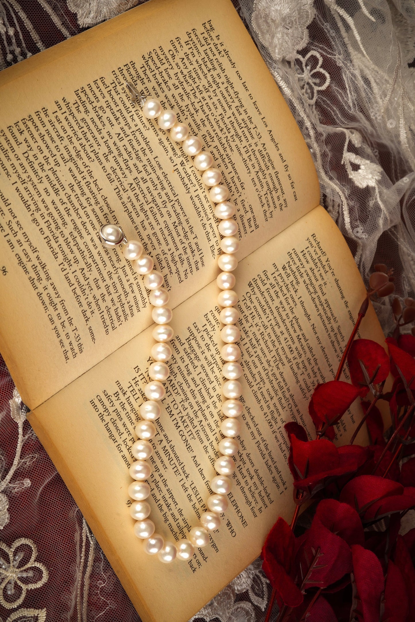 Classic Freshwater Pearls Necklace (10 mm) and Studs (11 mm) Set