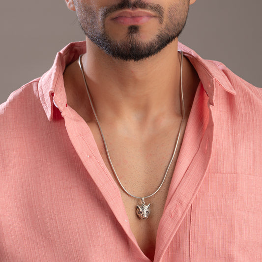 Tiger Silver Men Pendant