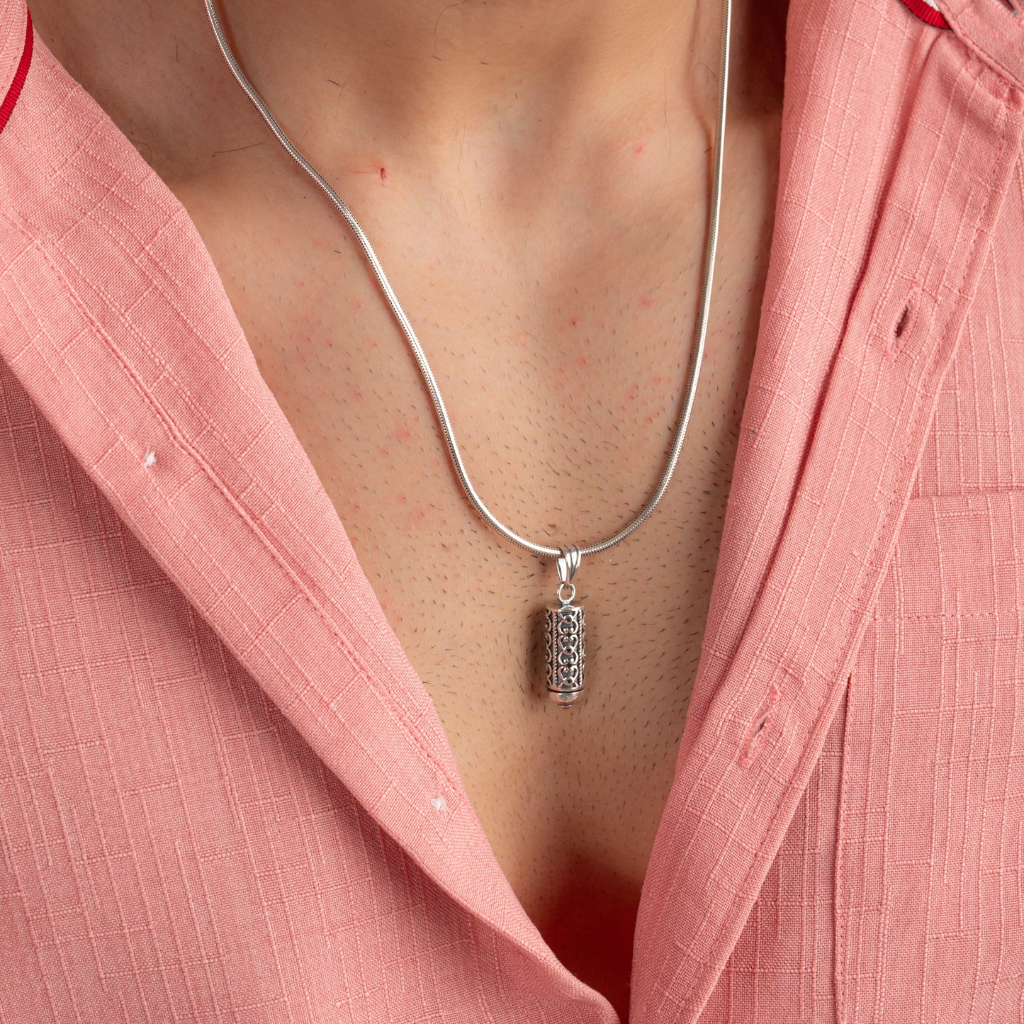 Tube Container Silver Taweez