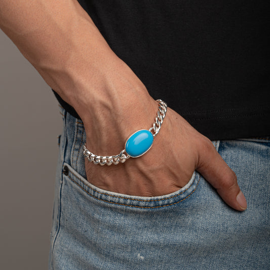 Bold Bandit Salmaan Silver Bracelet