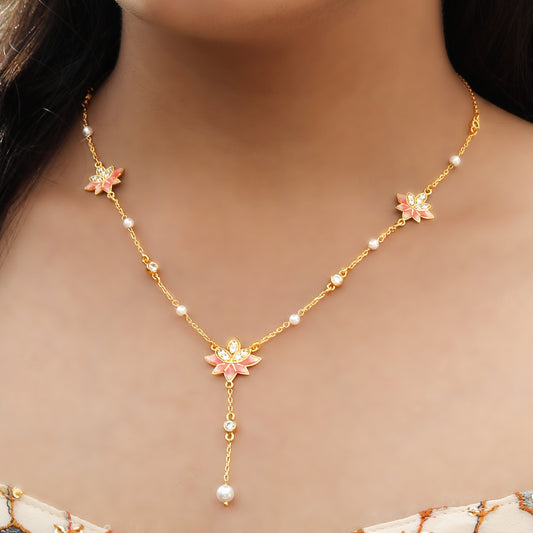 Lotus Charm Necklace