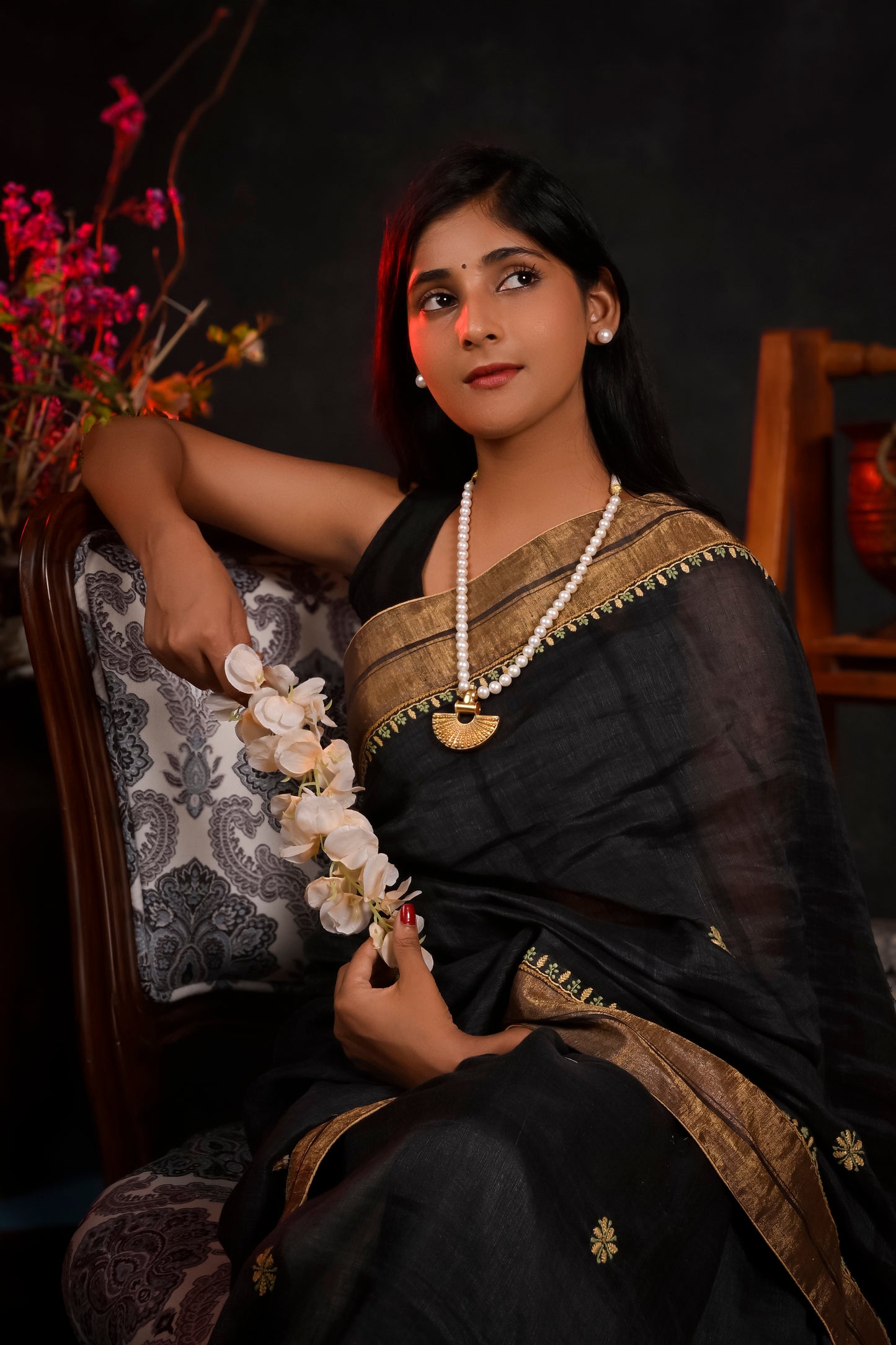 Padma Pearl And Gold Plated Silver Pendant